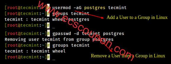 Linux系统向组中添加或删除用户的简单方法-趣云笔记
