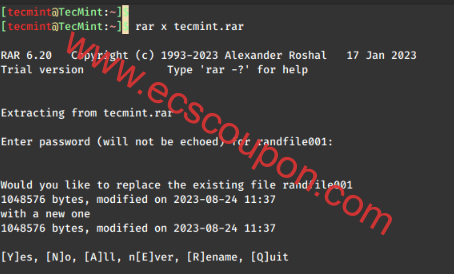 在Linux系统中打开、提取和创建RAR压缩文件简单方法-趣云笔记