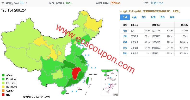 ping延迟测试