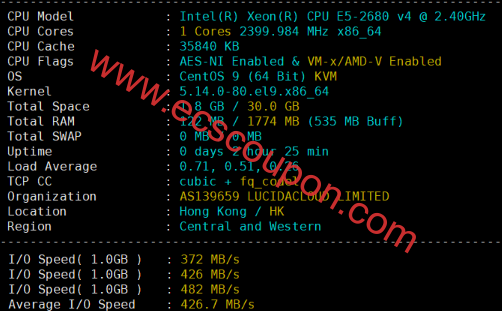 野草云怎么样?野草云香港SSD VPS简单测评-趣云笔记