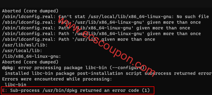 Ubuntu:“Sub-process /usr/bin/dpkg returned an error code (1)”错误解决方法-趣云笔记