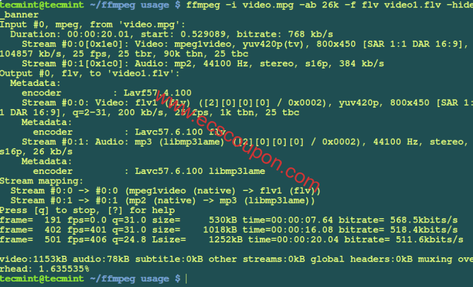 15个用于视频、音频和图像转换的FFmpeg命令整理-趣云笔记
