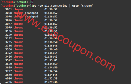 获取Linux中进程的运行时间