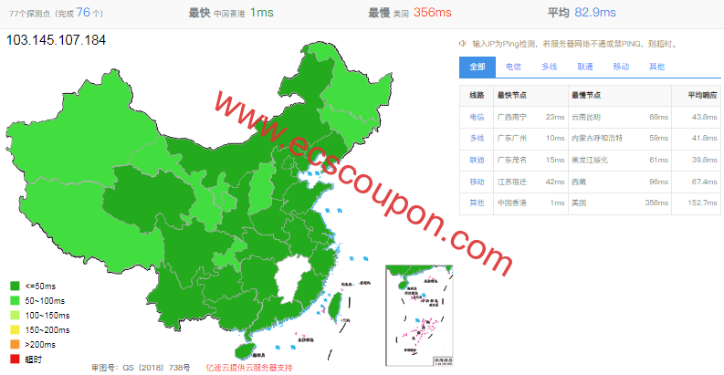 ping延迟测试