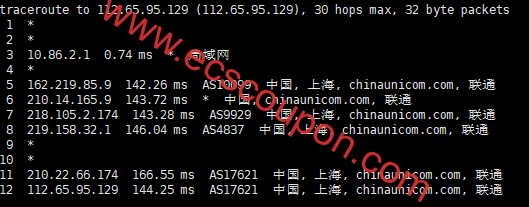 联通回程路由节点