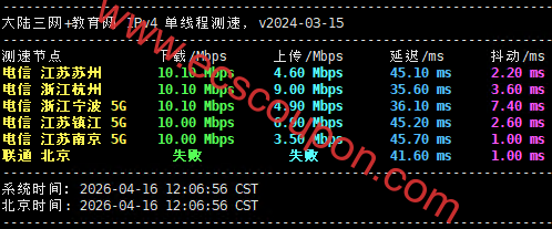 大陆带宽速度测试