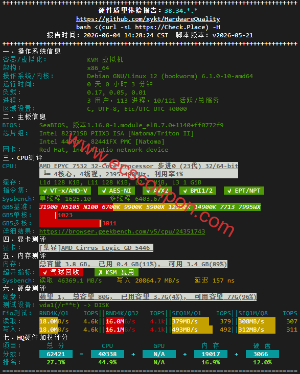硬件质量体检报告