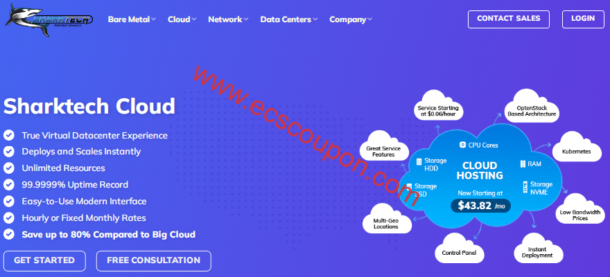SharkTech鲨鱼机房优惠码使用说明 国外云服务器最高可享五折-趣云笔记