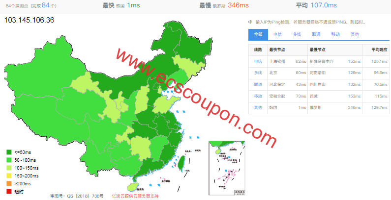 ping延迟测试