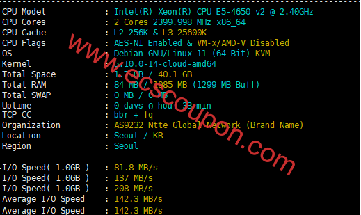 edgeNAT韩国VPS评测:SK直连直连线路适合建站业务需求-趣云笔记