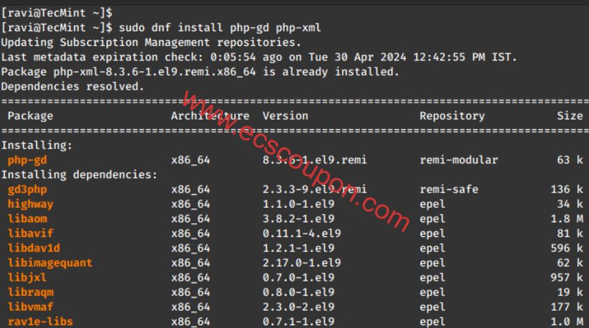 基于RHEL 9系统安装PHP 8.4版本图解教程说明-趣云笔记