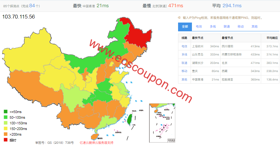 ping延迟测试