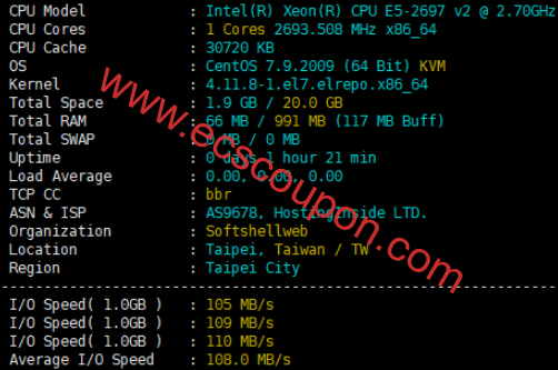 SoftShellWeb大带宽台湾VPS测评报告 好不好你说了算-趣云笔记