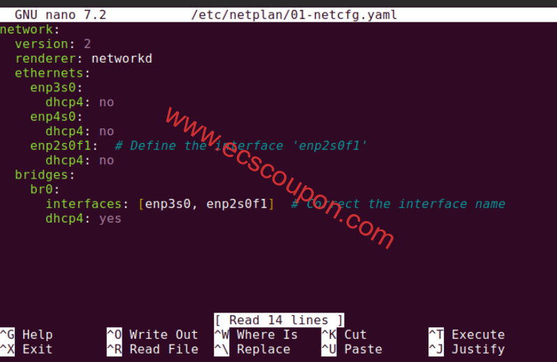 Linux使用Netplan桥接两个网络接口(包括DHCP和静态IP)-趣云笔记