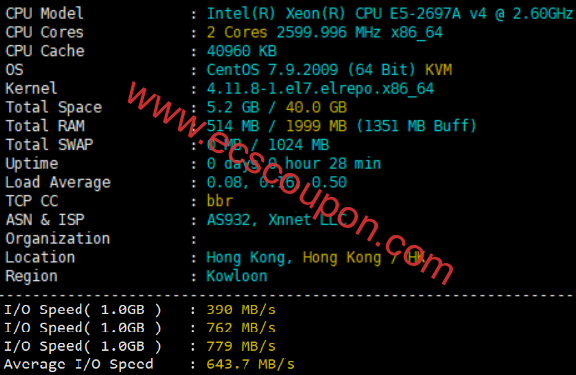 HostKVM优化线路香港VPS测评:CN2/CTG+BGP线路适合建站-趣云笔记