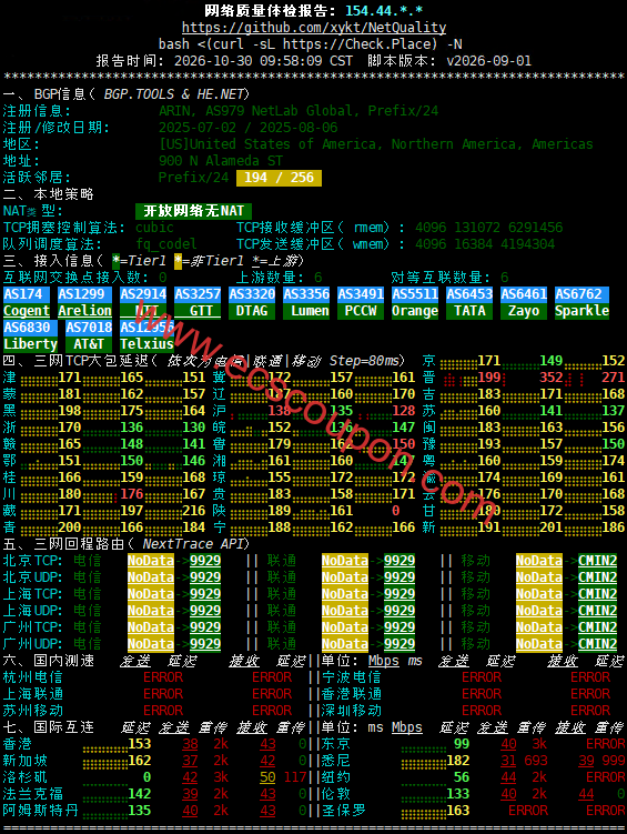 网络质量体检报告
