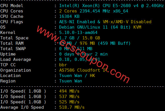 CubeCloud Lite香港VPS测评:普通硬件配置大带宽国际线路-趣云笔记