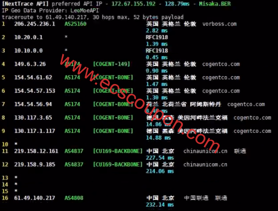 联通回程路由