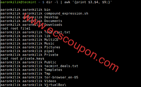 Linux系统从STDIN读取和过滤Awk输入示例演示说明-趣云笔记
