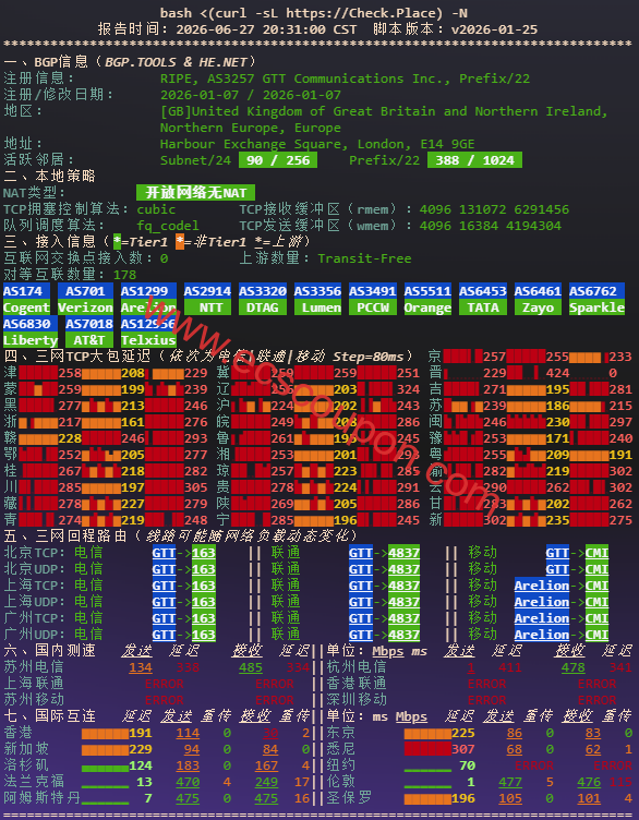 网络质量体检报告