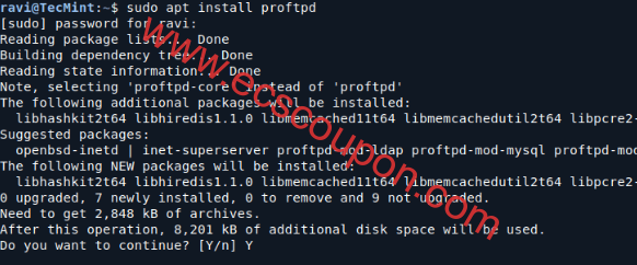 在Ubuntu中安装Proftpd