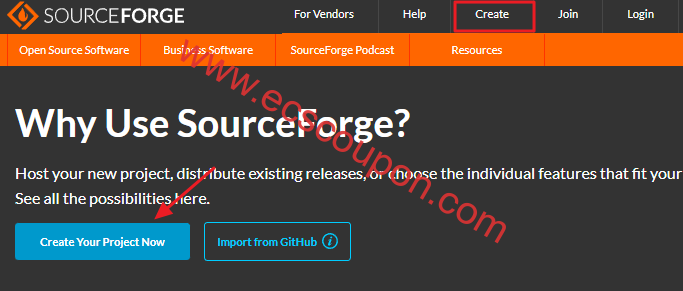创建SourceForge项目