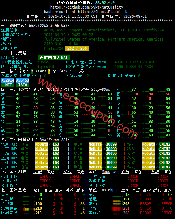 网络质量体检报告