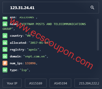 zlidc越南ISP IP地址