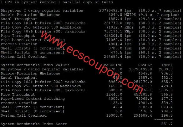 unixbench跑分测试