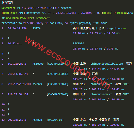 联通回程路由