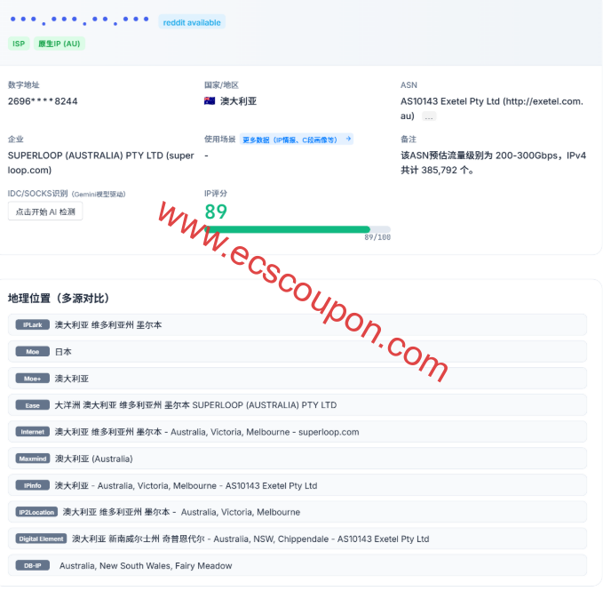 IP质量检测结果
