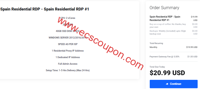 DigiRDP住宅西班牙VPS:1Gbps不限流量自带Windows授权-趣云笔记