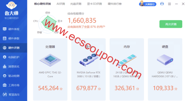 核心硬件跑分测试