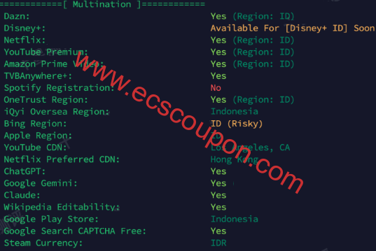 流媒体解锁测试
