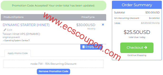 MoonVM全系促销 香港HKT(动态IP)立减$29/台湾HiNet永久8.5折-趣云笔记