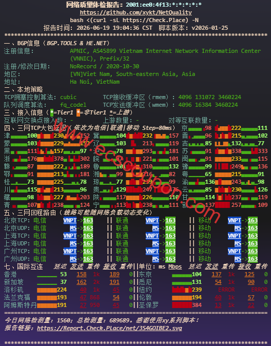 IPv6网络质量体检报告
