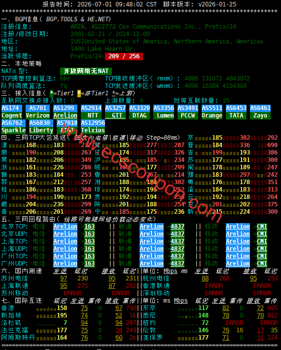 网络质量体检报告