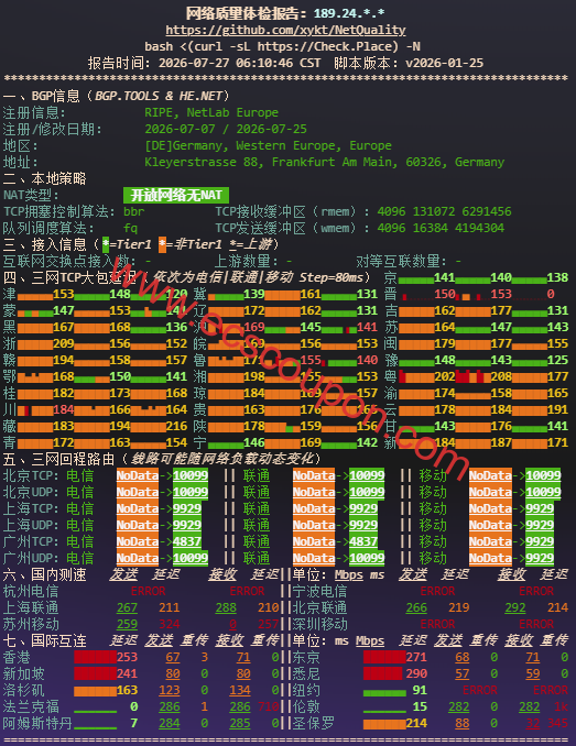 网络质量体检报告