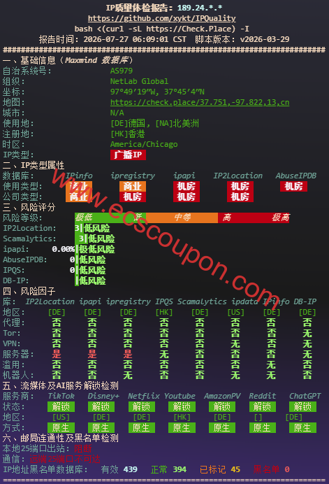IP质量检测报告