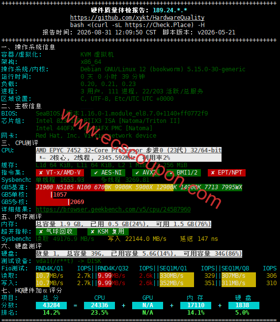 硬件质量体检报告