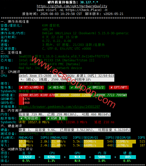 硬件质量体检报告