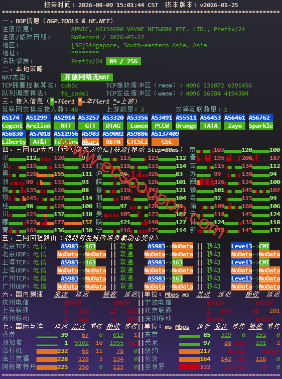 网络质量体检报告