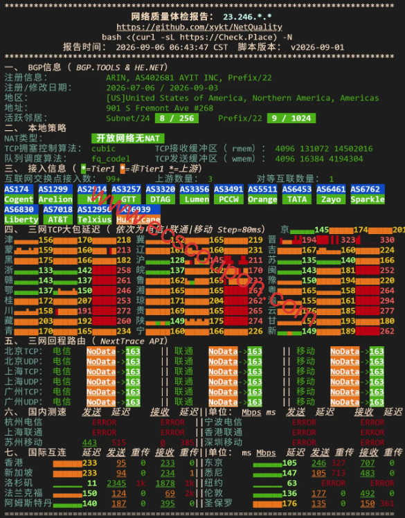 IPv4网络质量体检报告
