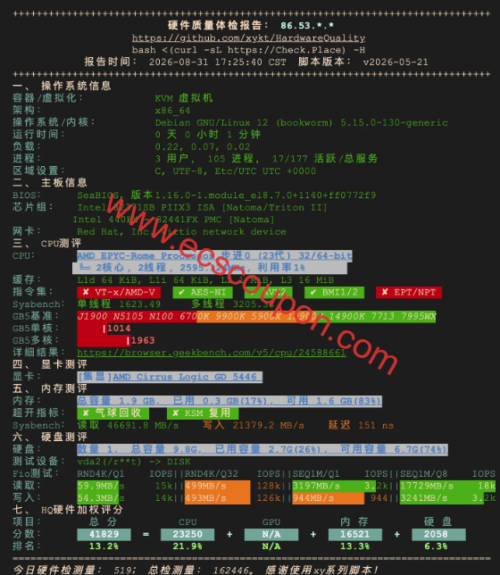 硬件质量体检报告