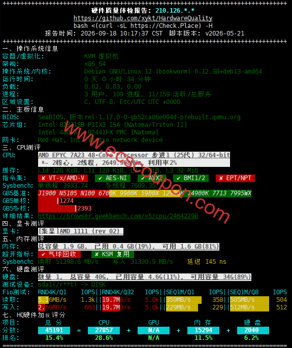 硬件质量检测报告